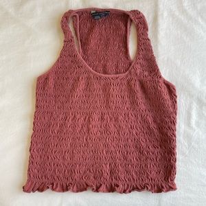 American Eagle Rust scrunchy tank top